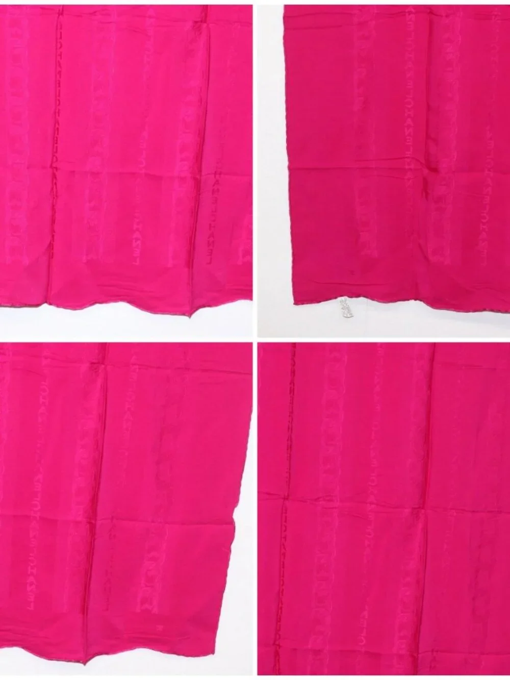 CHANEL Scarf Silk Pink CC Auth 174657A